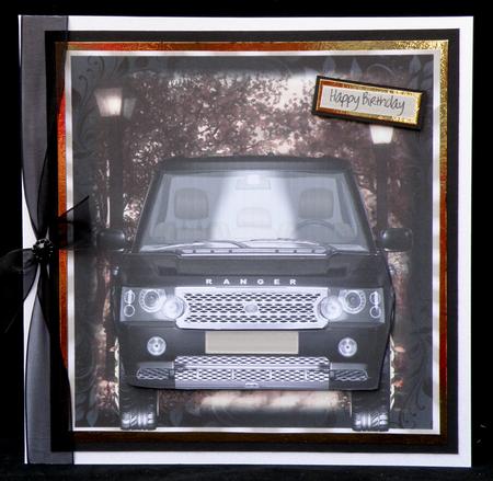Time to Drive Card Topper by Suzi Cooper