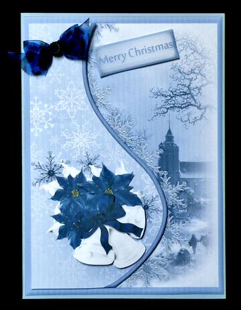 Christmas Bells Teardrop Side Panel Card by Suzi Cooper