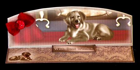 Golden Retriever Arched Large Dl Easel Card Mini Kit by Suzi Cooper