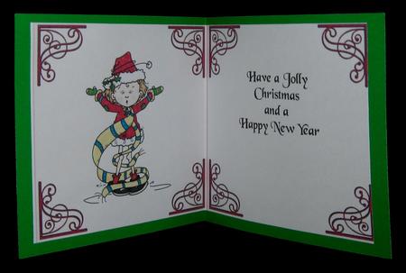 Set of 6 Christmas Inserts 6 Inch Red Children 4 by Suzi Cooper