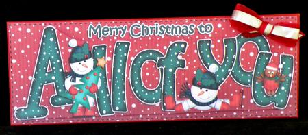 Merry Christmas All of You Snowmen Large Dl & 3D Decoupage by Suzi Cooper