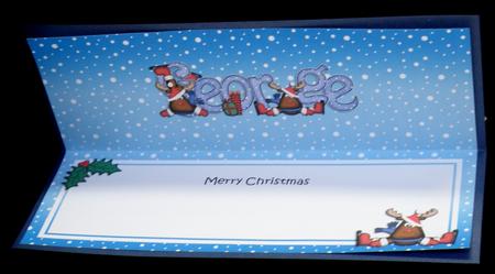 Merry Christmas George Rudolph Matching Large Dl Insert by Suzi Cooper