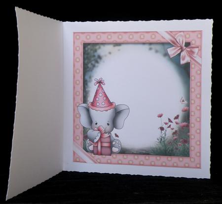 Little Pink Elephant 8x8 Insert by Suzi Cooper