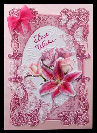 Teal and Deep Pink Butterflies Card Fronts by Suzi Cooper
