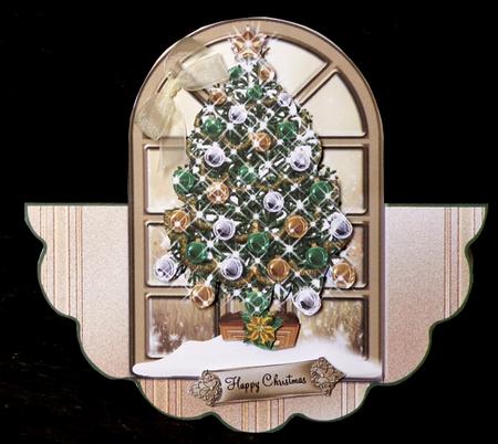The Golden Christmas Tree Rocker Card Kit by Suzi Cooper