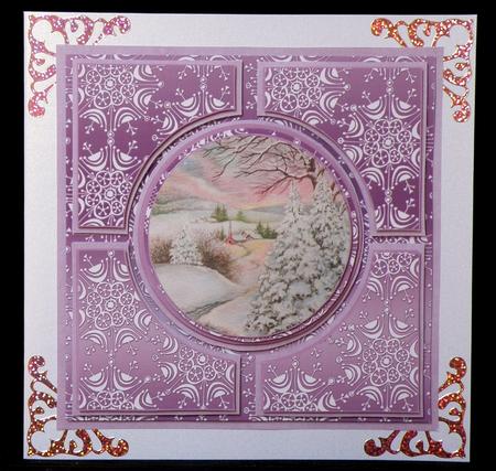 Snow Scene2 Lilac Architects Quad 8in Cf Kit by Suzi Cooper