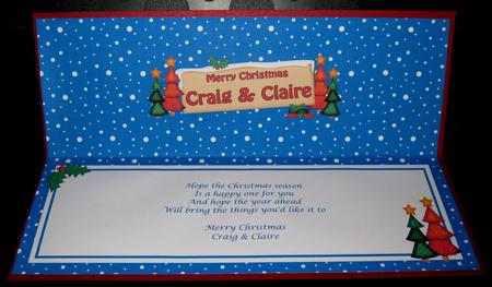 Xmas Craig & Claire Trees Signpost Lge Dl Matching Insert by Suzi Cooper