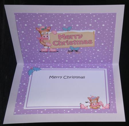 Xmas Merry Christmas Horse Signpost 5x7 Matching Insert by Suzi Cooper