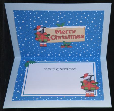 Xmas Merry Christmas Dog Signpost 5x7 Matching Insert by Suzi Cooper