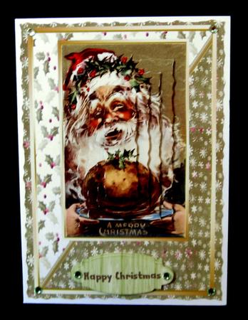 Victorian Santa with the Christmas Pudding, Pyramarge by Suzi Cooper