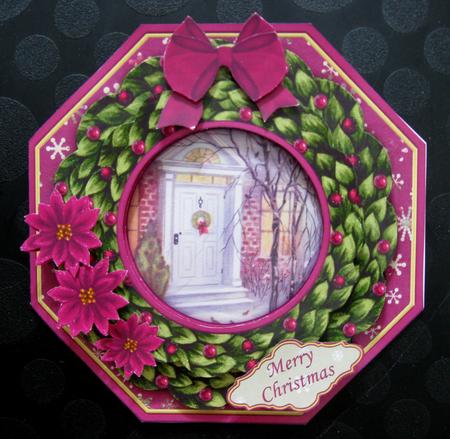 Christmas Wreath Builder Vintage Door Decoupage Mini Kit by Suzi Cooper