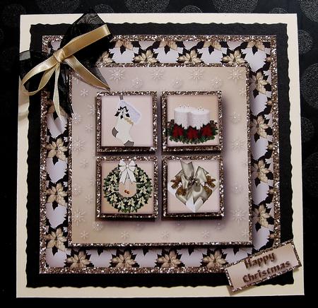 Christmas Surprises Square Layers Card Front by Suzi Cooper