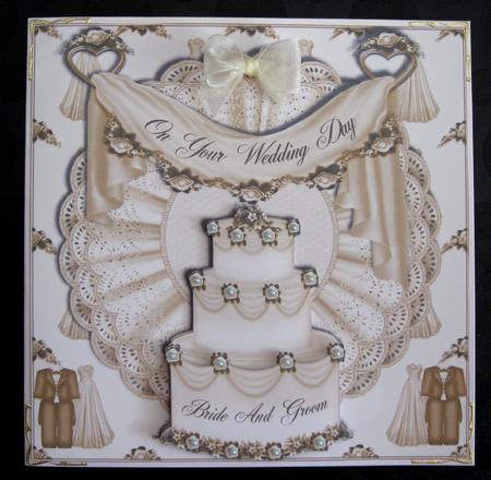 Vintage Style Wedding Cake 8x8 Topper by Suzi Cooper