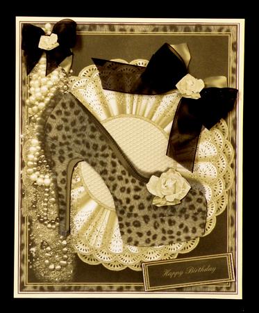 Wild Cat Style Shoes Card Front by Suzi Cooper