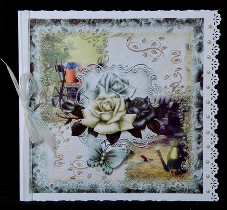 Beautiful Teal Garden Roses 8x8 Topper by Suzi Cooper