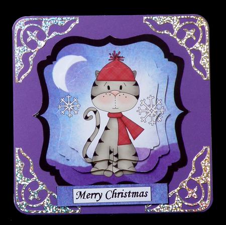 2 Christmas Cats Stackers & Tags by Suzi Cooper