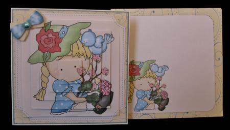 Sweet Flower Girl 5x5 Envelope by Suzi Cooper