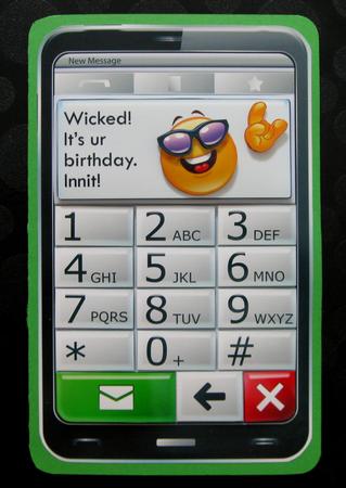 Mobile Phone Wicked Birthday Innit Teenager Quick Card by Suzi Cooper