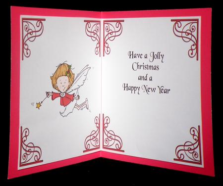 Set of 6 Christmas Inserts 6 Inch Red Children 6 by Suzi Cooper