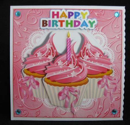 Cupcake Card Front 8x8 by Suzi Cooper