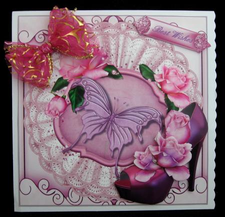 Rose Peep Toe Shoes Card Topper by Suzi Cooper