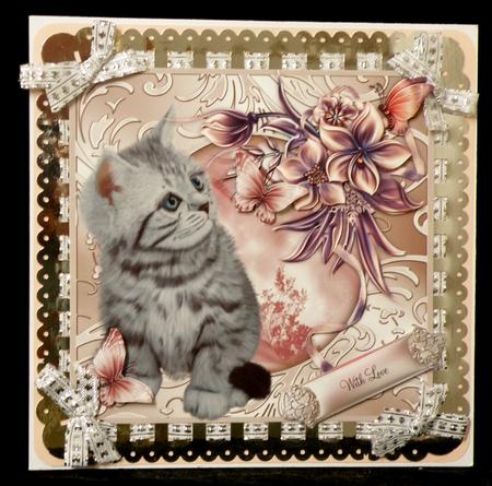 Watching Butterflies Card Topper by Suzi Cooper