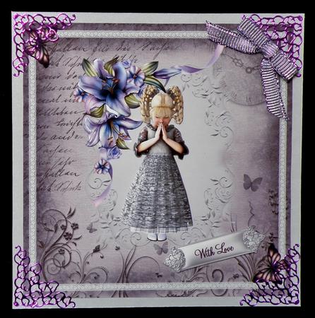 Lily Prayer 8x8 Topper by Suzi Cooper