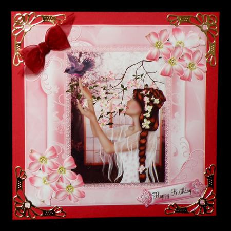 Cherry Blossom Beauty 8x8 Topper by Suzi Cooper