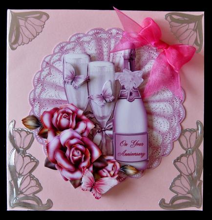 Pink Champagne Wedding/anniversary/congratulations by Suzi Cooper