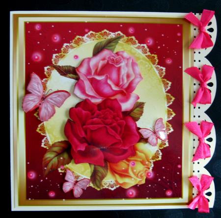 Beautiful Multicoloured Roses 8x8 by Suzi Cooper
