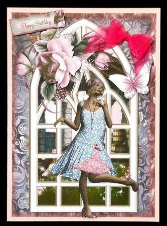 The Flapper Lady Window by Suzi Cooper