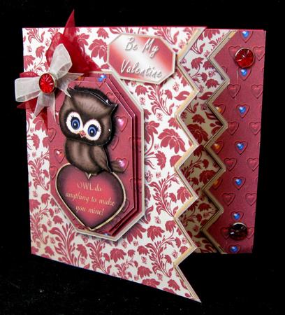 Little Owl Zig Zag Border Card Mini Kit by Suzi Cooper