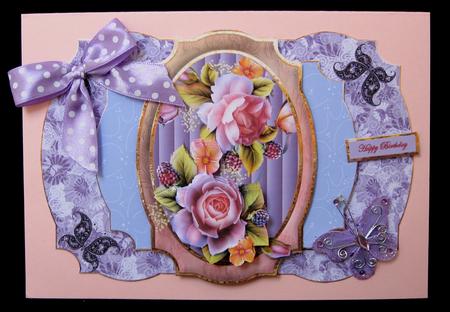 English Rose Bracket Card Mini Kit and Decoupage by Suzi Cooper