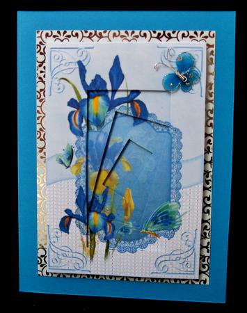 Floral Dutch Iris Inverted Twisted Pyramage by Suzi Cooper