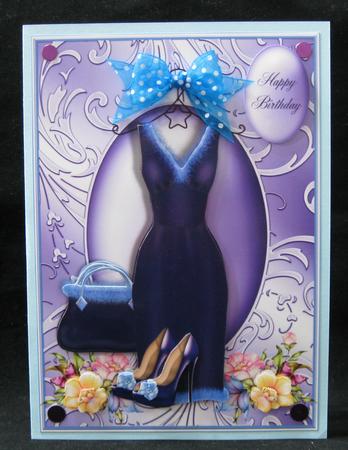 Special Lady Card Front in Purple by Suzi Cooper