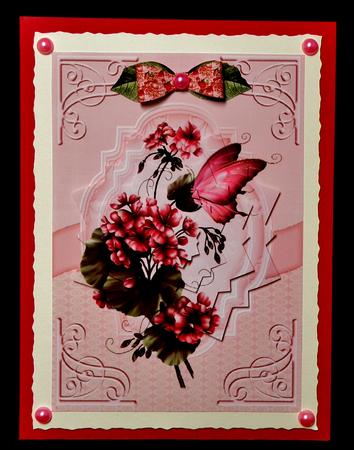 Pink Geraniums Starburst Pyramid by Suzi Cooper