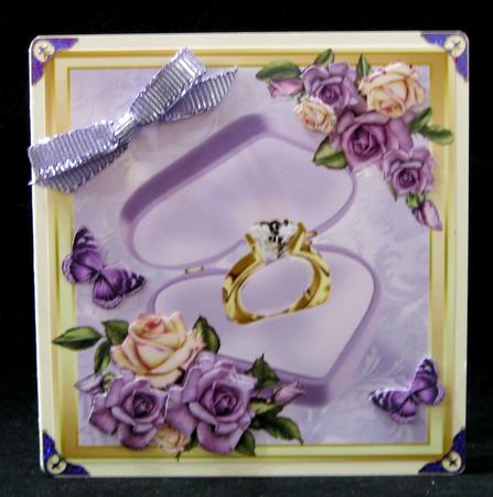 Beautiful Gold Engagement Ring with Roses 8x8 by Suzi Cooper