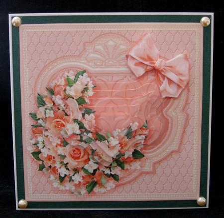 Coral Roses 6in x 6in Panel Pyramage by Suzi Cooper