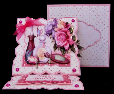 Perfume & Roses Easel Card Kit & Decoupage by Suzi Cooper