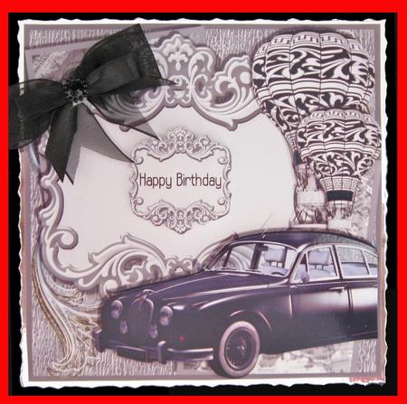 Large Fancy Panel - Gentlemans Outing - Silver by Suzi Cooper