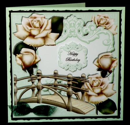 Large Fancy Panel - Dusky Green Garden of Tranquility by Suzi Cooper