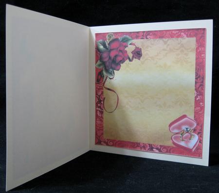 Red Rose Insert with Gold Engagement 8x8 by Suzi Cooper