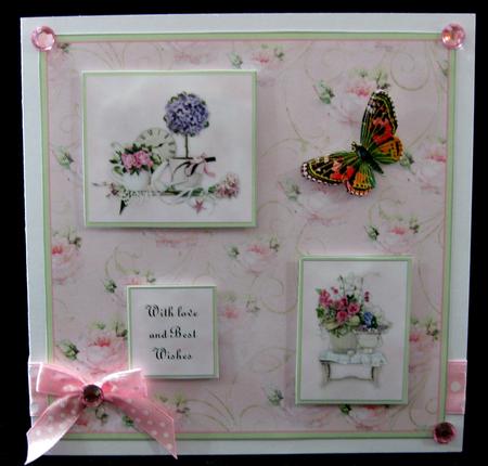 Shabby Chic Floral with a Butterfly by Suzi Cooper
