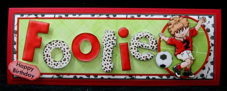 Create Any Name Red Football Card Kit by Suzi Cooper