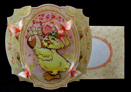 Easter Chick & Easter Egg Double Pop Out Card Kit Decoupage by Suzi Cooper