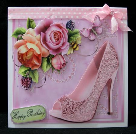 Gorgeous Rose's and Pink Glamour Shoe 8x8 Mini Kit by Suzi Cooper