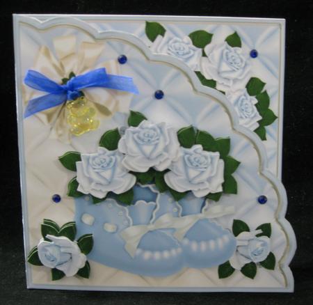 Baby Blue Boots - Shell Front Card Mini Kit by Suzi Cooper