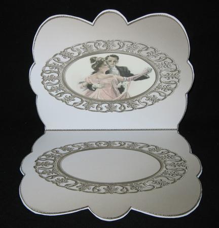 Dance of Love - Scalloped Oval Ironwork Insert by Suzi Cooper