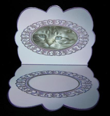You're Purr-fect! - Scalloped Oval Ironwork Insert by Suzi Cooper