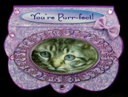 You're Purr-fect! - Scalloped Oval Ironwork Pyramid by Suzi Cooper